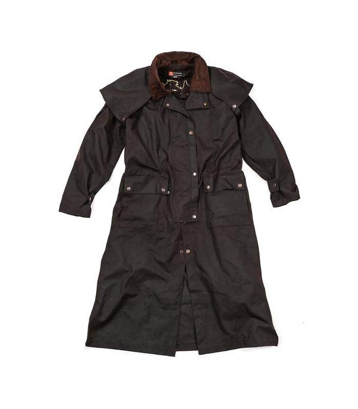 Mens Coat - Oilskin Workhorse Drover Brown