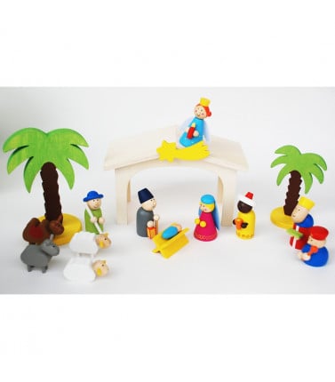 Kids Toy Wooden Nativity Set