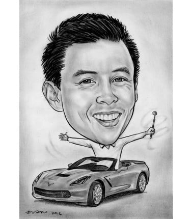 21st Birthday Caricature for Him