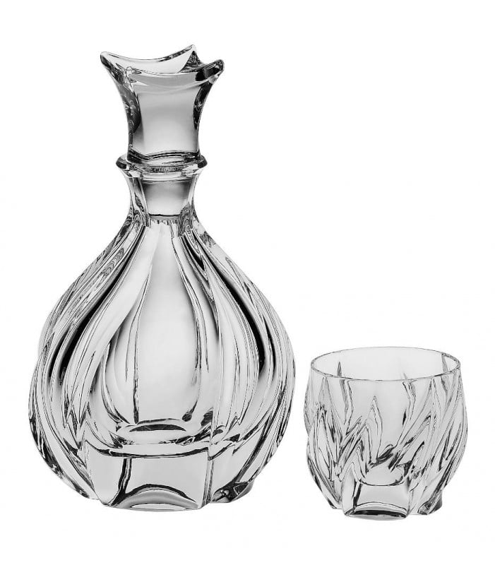 Bohemia Crystal Bromelias Whisky Set