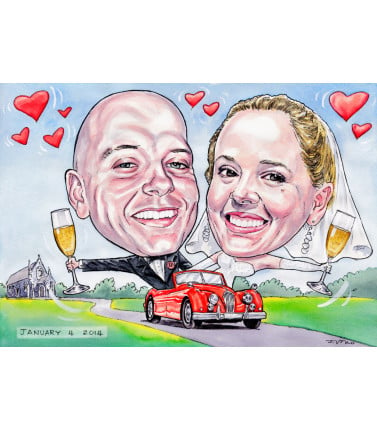Wedding Gift Caricature - Colour