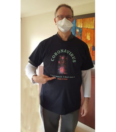 Coronavirus 'Wear a Mask' T-shirt Black