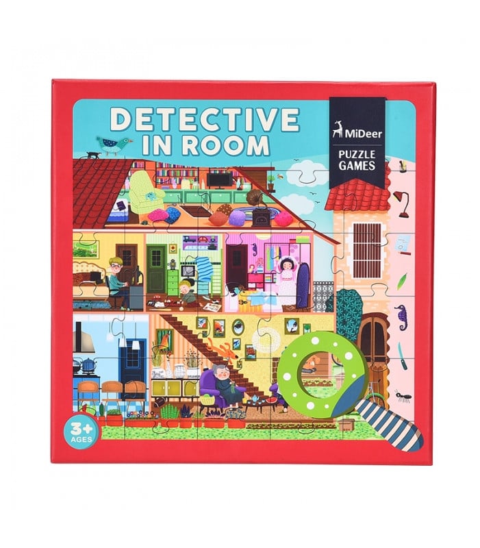 Kids Educational Puzzle - Detective in Room