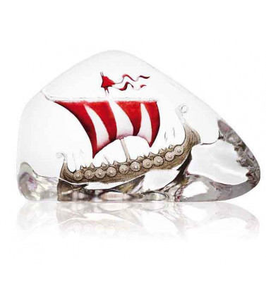 Crystal Viking Ship Sculpture