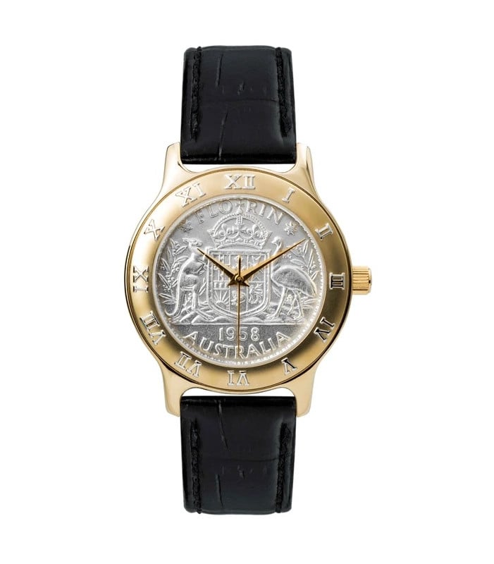 Coin Watch - Florin Summit with Leather Band