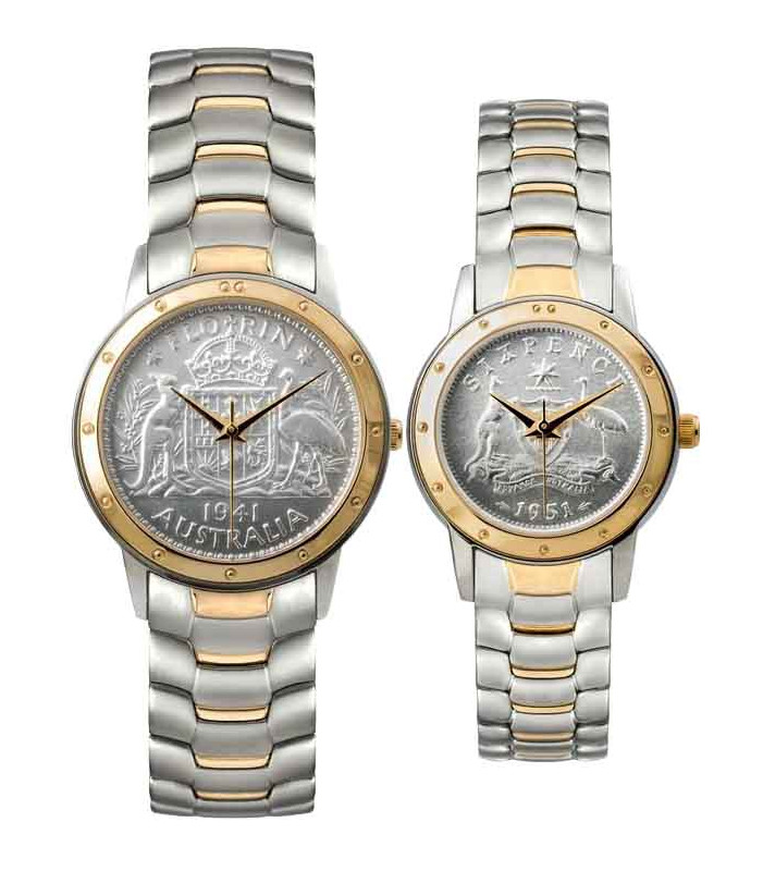 Coinwatch Mens and Ladies Contemporary Matching Set