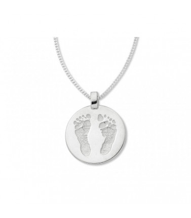 Personalised Single Sided Print Pendant - Sterling Silver 3cm