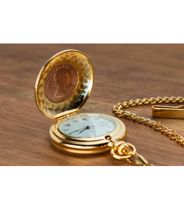 Pocket Coin Watch - Gold with Kangaroo Penny