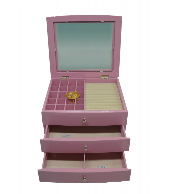 Jewellery Box - Pink Piano Finish
