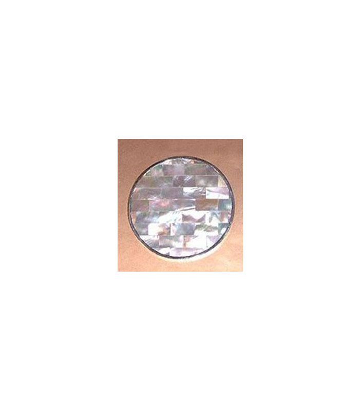 Mother of Pearl Round Coasters - with Sterling Silver Set of 4