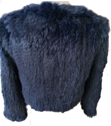 Fur Coat - Rabbit, Blue