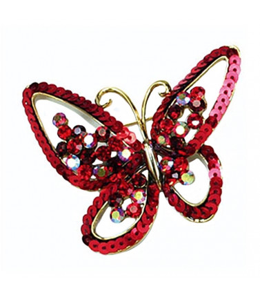 Brooch with Swarovski Crystals and Sequins