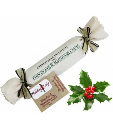 Christmas Pudding Log - Chocolate and Macadamia