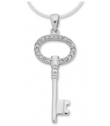 Key Necklace - Cubic Zirconia