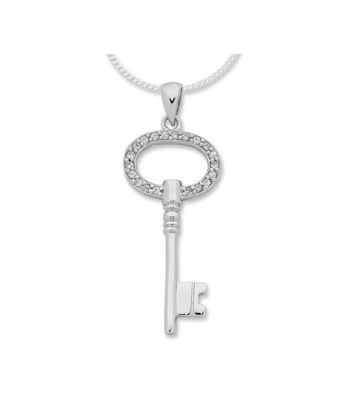 Key Necklace - Cubic Zirconia