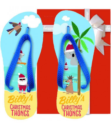Kids Christmas Thongs- Boys Personalised