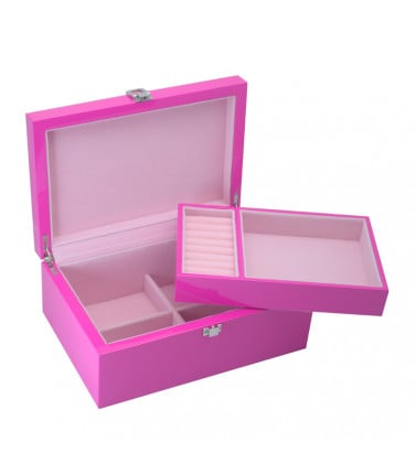 Jewellery Box -Hot Pink Kandi 25x18x10cm