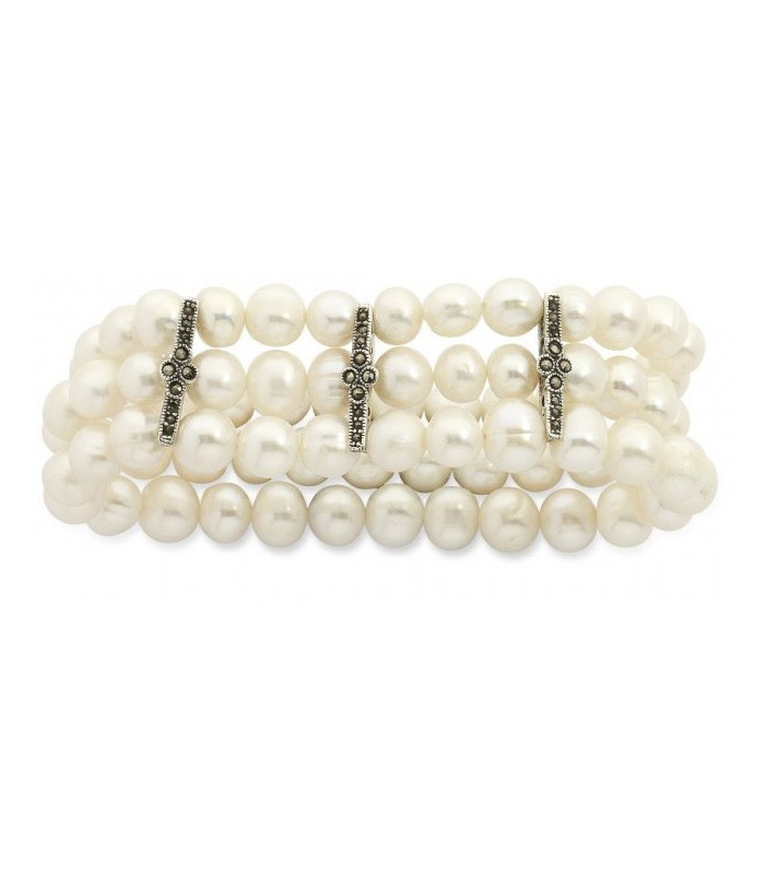 Pearl with Marcasite Bracelet