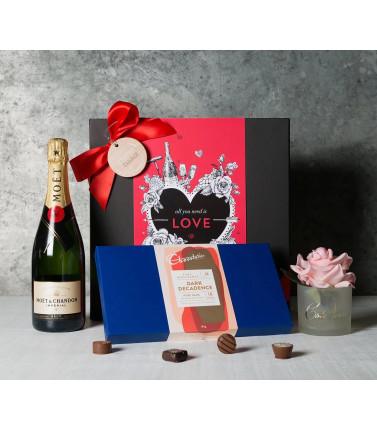 Valentine Gift- Rose and Champagne
