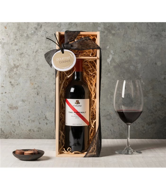 Wine in Wooden Case - Red