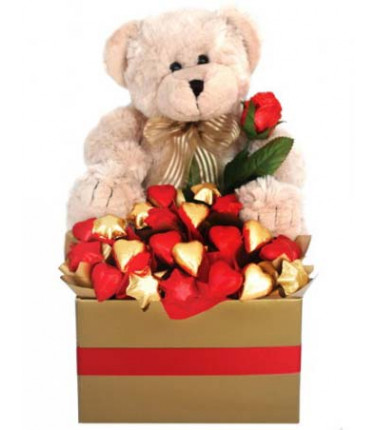 Valentine Teddy with Chocolates