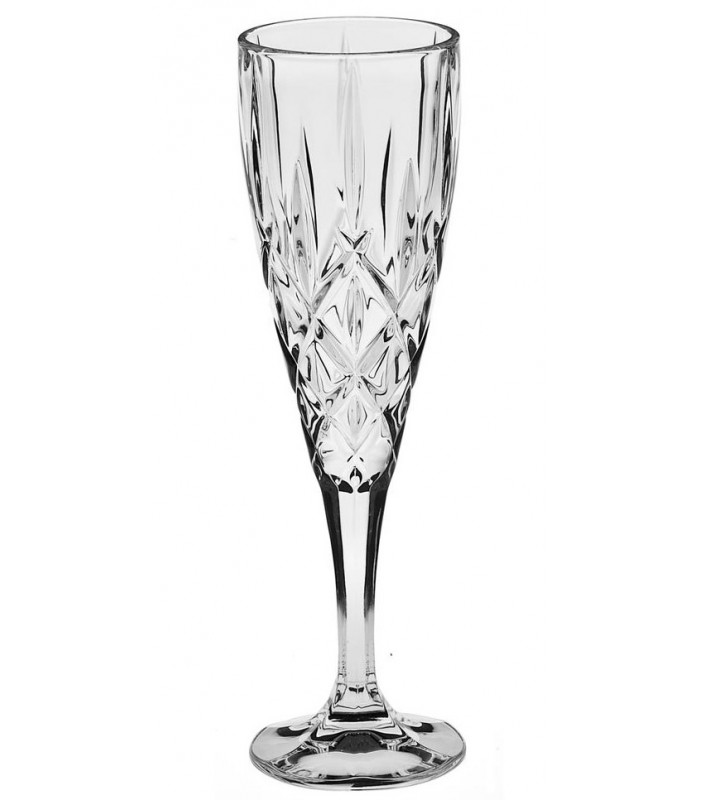 Champagne Flute- Bohemia Crystal Sheffield 180ml 6pc