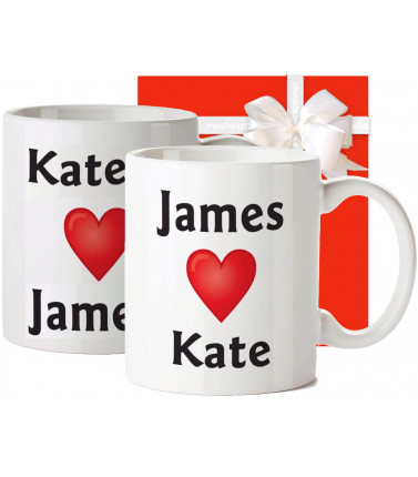 Romantic Mugs - Personalised set of 2 