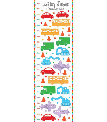 Kids Growth Chart - Vehicles