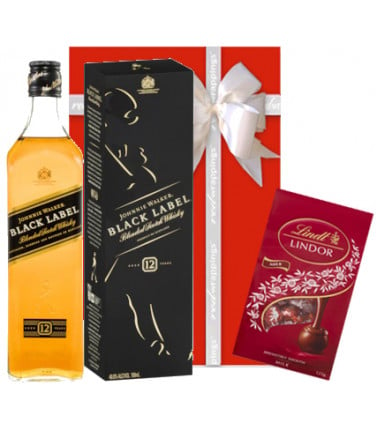 Whisky Gift- Johnnie Walker Black and Lindt
