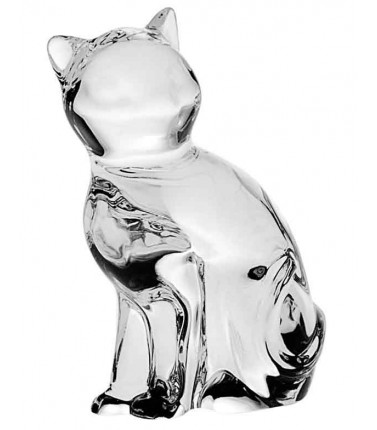 Bohemia Crystal Cat Figurine 
