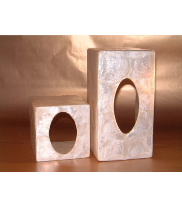 Capiz Shell Tissue Box Cover- Square