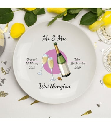 Wedding Gift Plate - Mr & Mrs