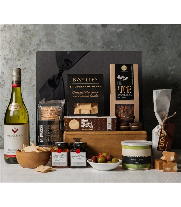 Gourmet Hamper - White Wine and Nibbles