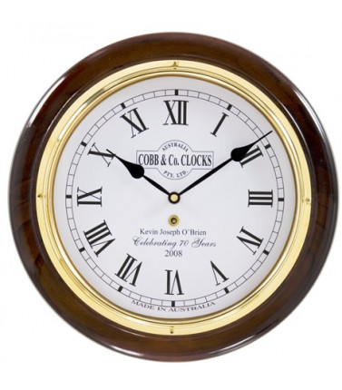 Personalised Clock- Mahogany 28cm