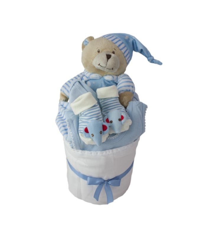Baby Boy Bed Time Nappy Cake 