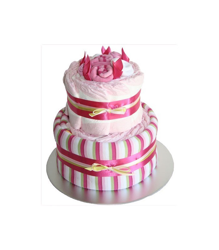 Deluxe Nappy Cake - Pink