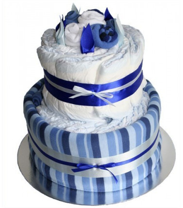 Deluxe Nappy Cake - Blue