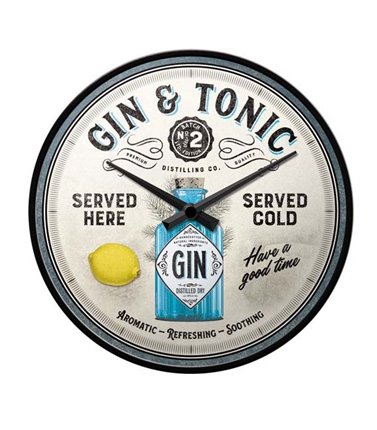 Gin and Tonic Wall Clock