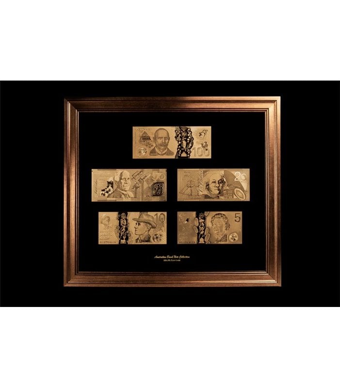 Australian Banknote Collection - 24 Carat Gold Australian Banknote Collection - 24 Carat Gold