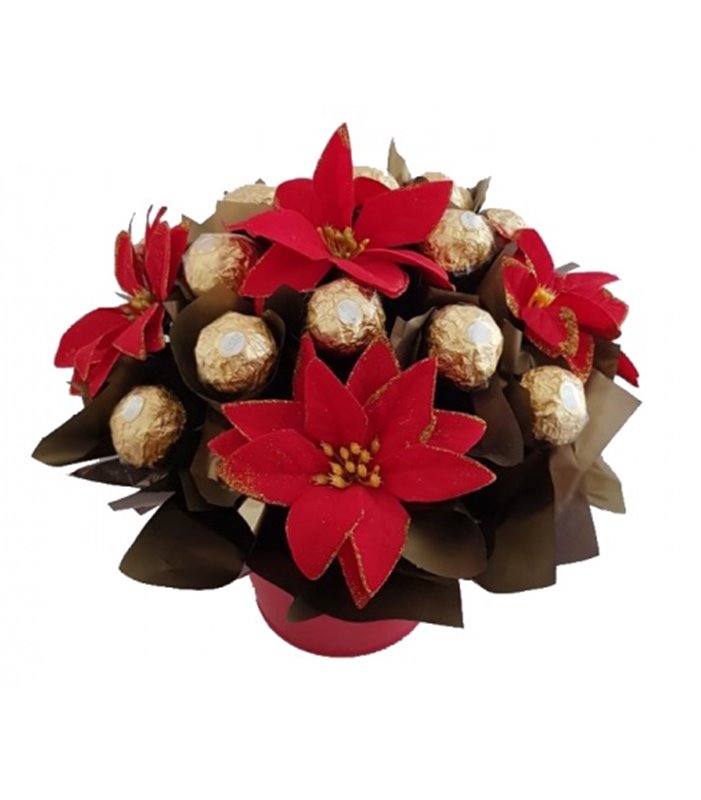 Christmas Rochers and Poinsettias