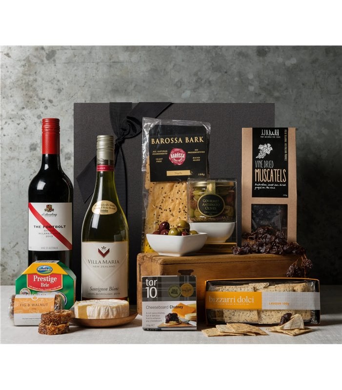 Birthday Gift Hamper - Cheese and Wine Duo