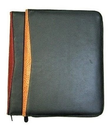 AC55 Genuine Cow Leather Compendium with Emu Leather Trim