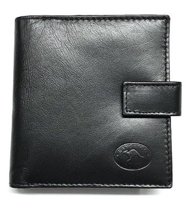 Ladies Wallet - Black Kangaroo Leather