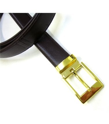Kangaroo Leather Belt- Black, Gold, Square Buckle