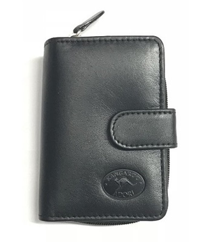 Kangaroo Leather Key Case - Black with zip Kangaroo Leather Key Case - Black with zip