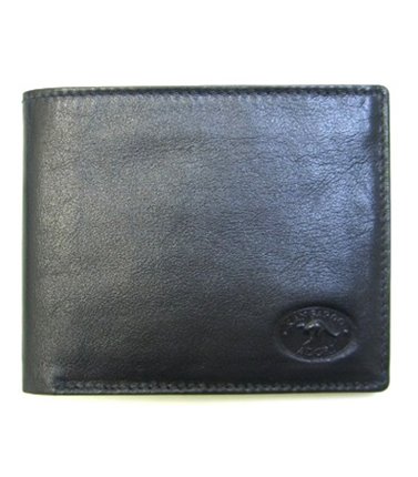 Kangaroo Leather Mens Wallet- Black KW2095