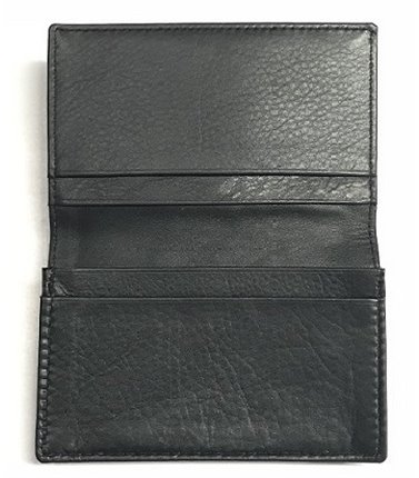 Kangaroo Leather Card Case - Black