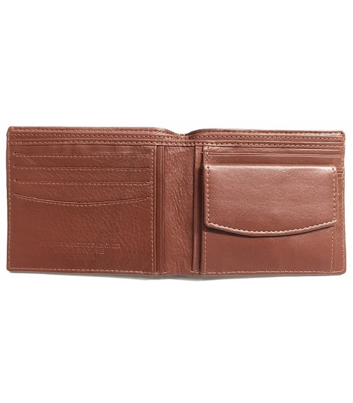 Kangaroo Leather Wallet with Coin Purse- Antique Tan AK2096