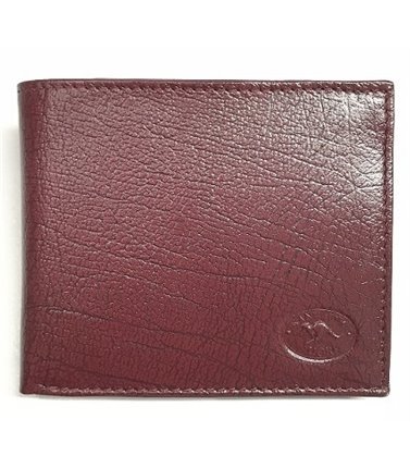 Kangaroo Leather Mens Wallet with Extra Flap-Antique Wine AK2095