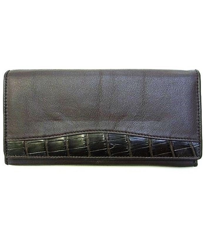 Crocodile Leather Ladies Wallet- Brown CP2087